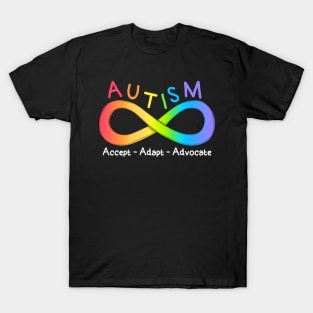 Cute Rainbow Infinity Symbol For Autism Acceptance T-Shirt